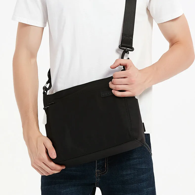 ROCKWAY Cordura Nylon Messenger Bag, Shoulder Bag, Crossbody Bag Unisex Black-4
