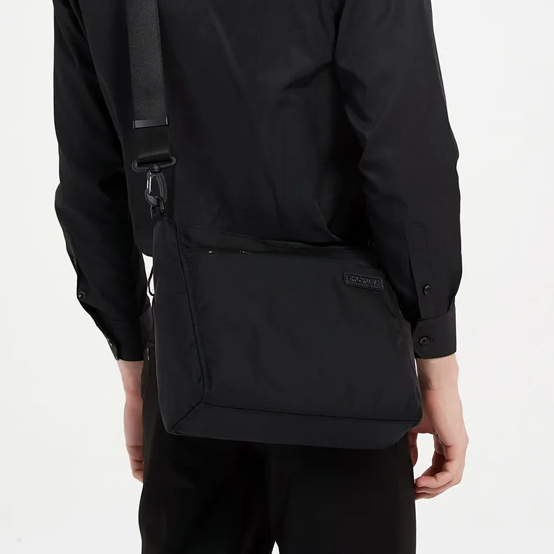 ROCKWAY Cordura Nylon Messenger Bag, Shoulder Bag, Crossbody Bag Unisex Black-5