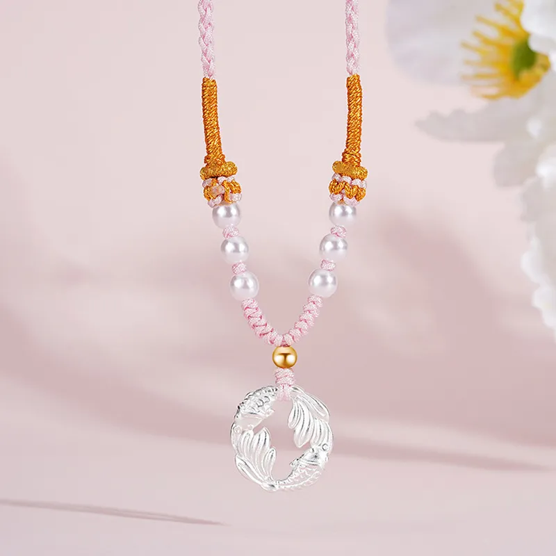 Qing Yi 925 Sterling Silver Necklaces Unisex-4