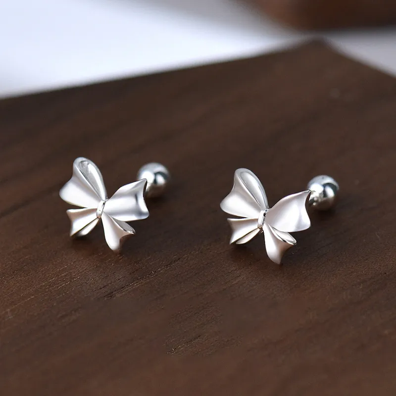 Qing Yi 999 Fine Silver Stud Earrings Unisex-4