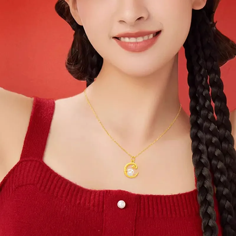 Qing Yi Hetian Jade Necklaces White Jade Women's-5