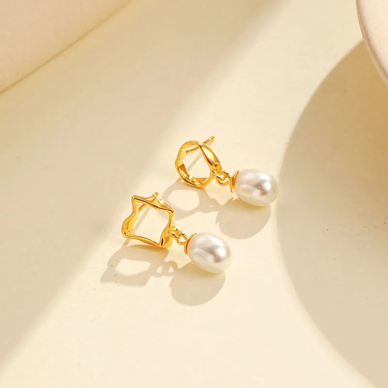 Qing Yi Freshwater Pearl Earrings Women's-5