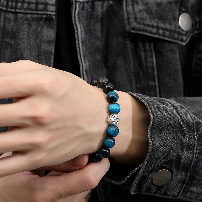 Qing Yi Obsidian Bracelets Men's-1