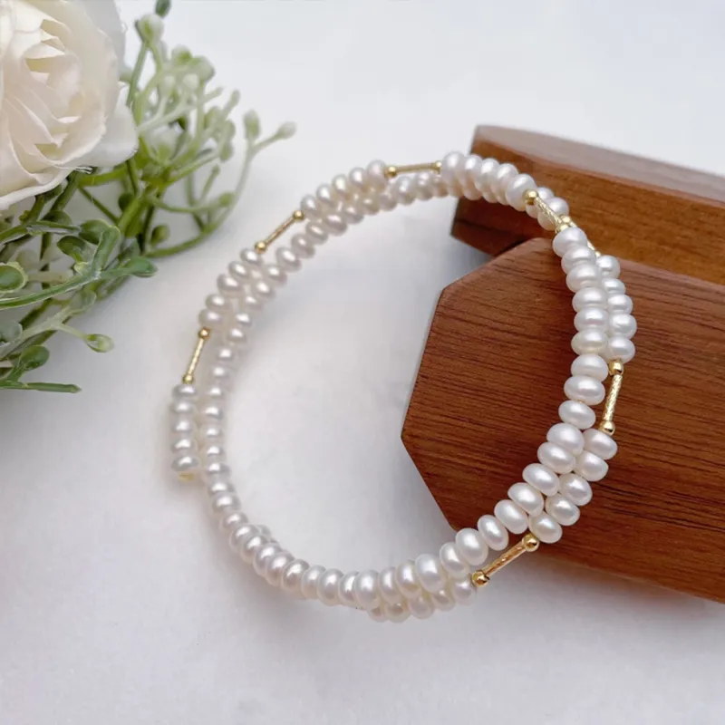 Qing Yi Freshwater Pearl Bangles Unisex-2