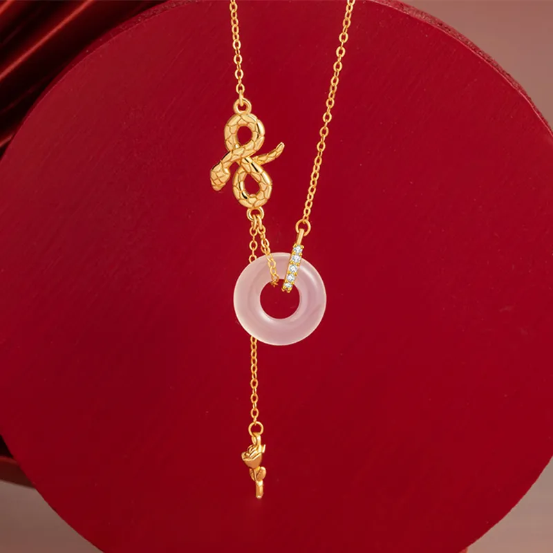 Qing Yi Chalcedony Necklaces Women's-5