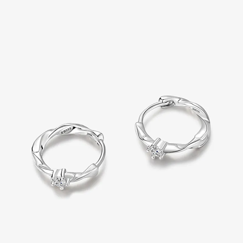 Qing Yi 999 Fine Silver Earrings Unisex-2