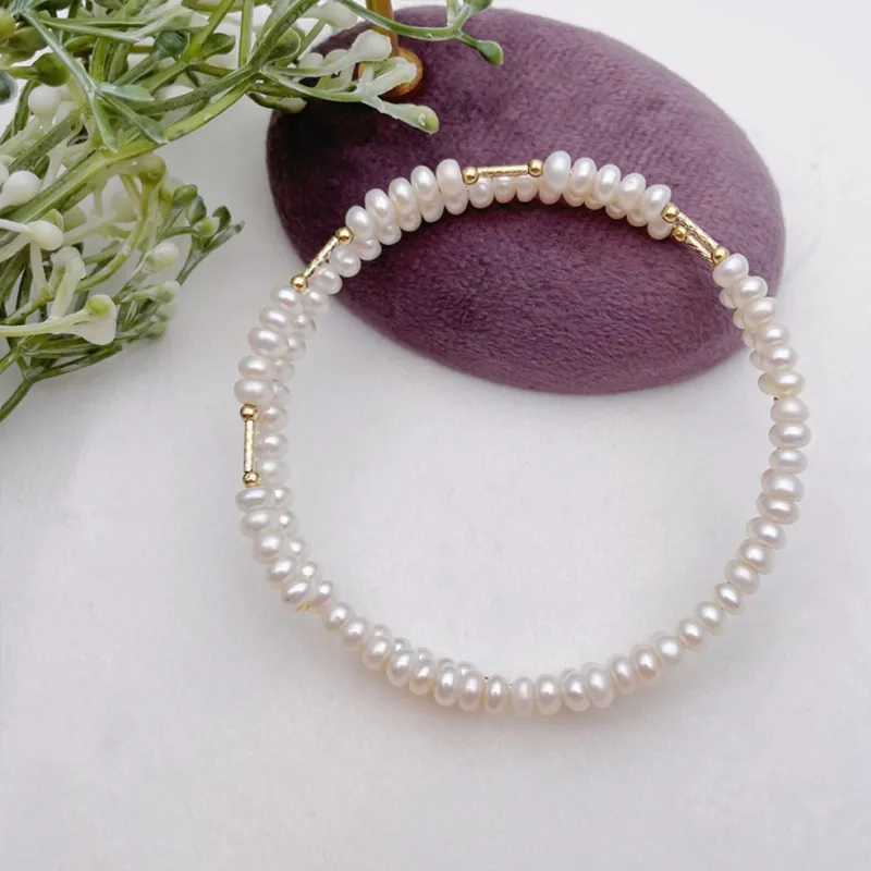 Qing Yi Freshwater Pearl Bangles Unisex-3