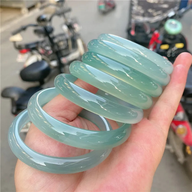 Qing Yi Chalcedony Jade Bangles Women's-1