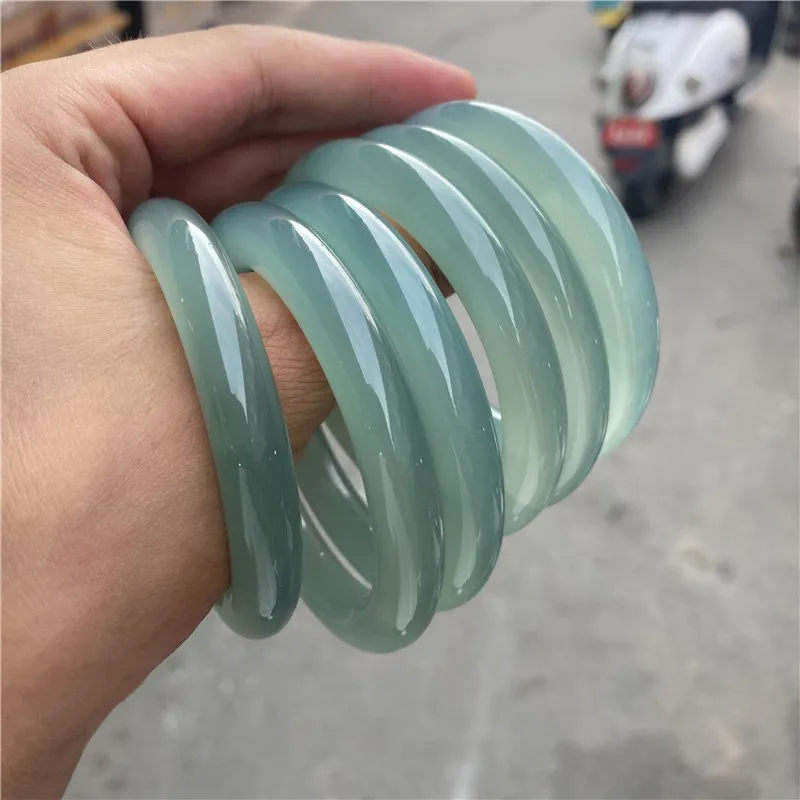 Qing Yi Chalcedony Jade Bangles Women's-3