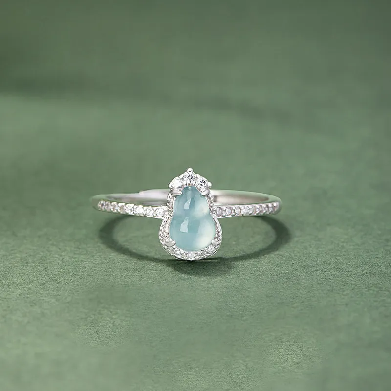 Qing Yi Ice Glutinous Jadeite Rings Women's-4