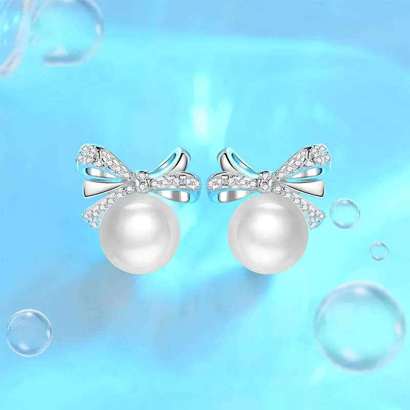 Qing Yi Freshwater Pearl Stud Earrings Women's-3