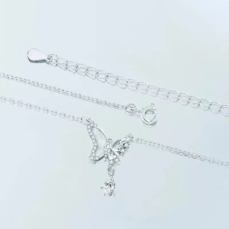 Qing Yi 925 Sterling Silver Necklaces Unisex-1