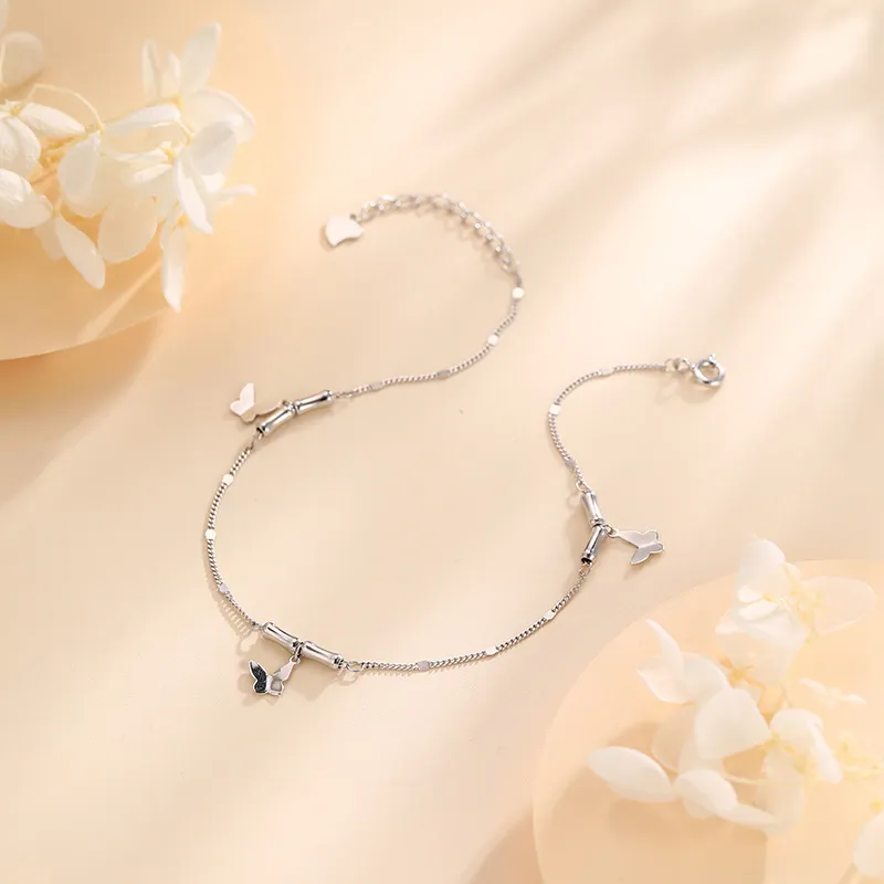 Qing Yi 925 Sterling Silver Anklets Women's-3