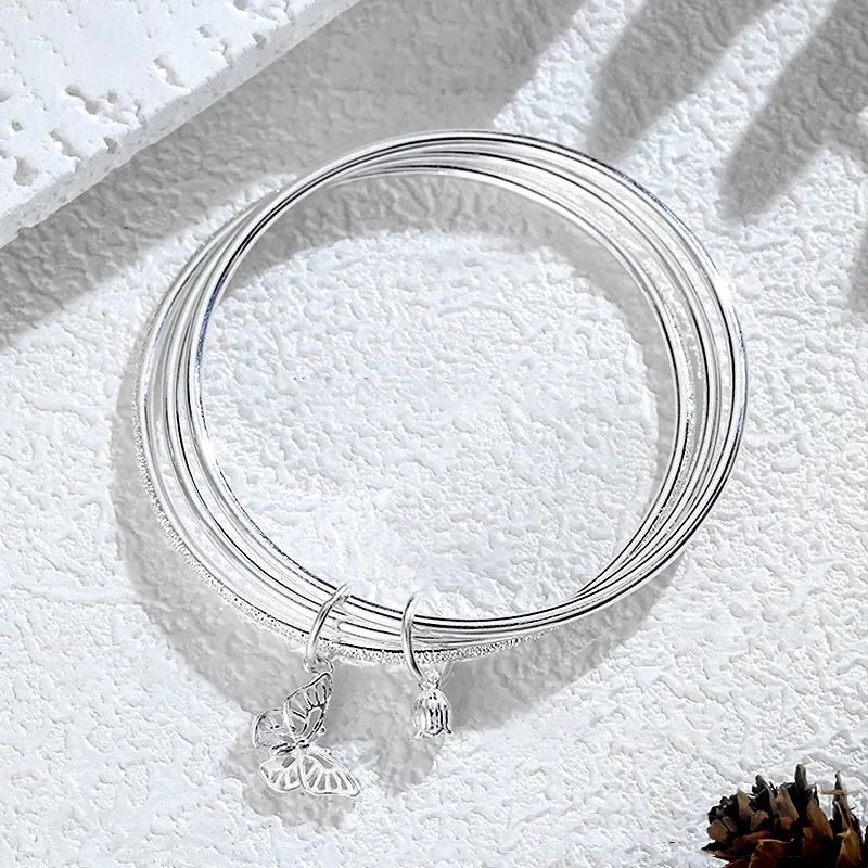 Qing Yi 999 Fine Silver Sterling Silver Bracelets Women's-1