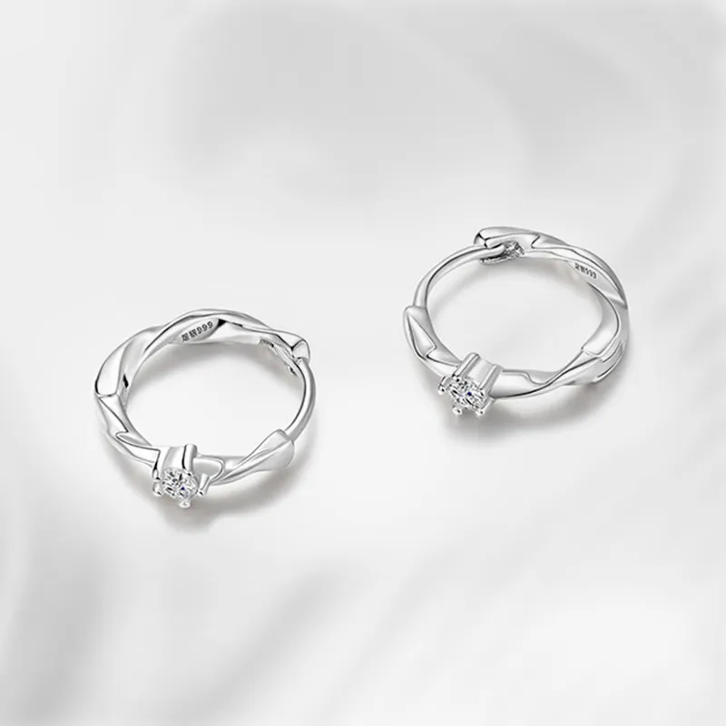 Qing Yi 999 Fine Silver Earrings Unisex-5