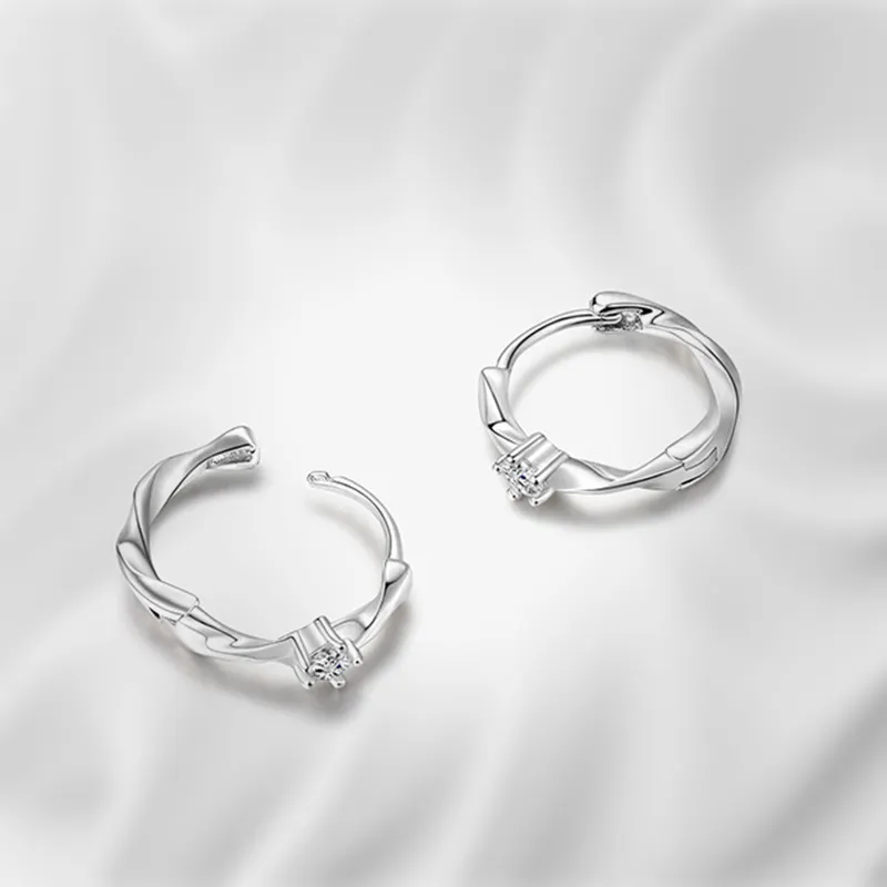 Qing Yi 999 Fine Silver Earrings Unisex-4
