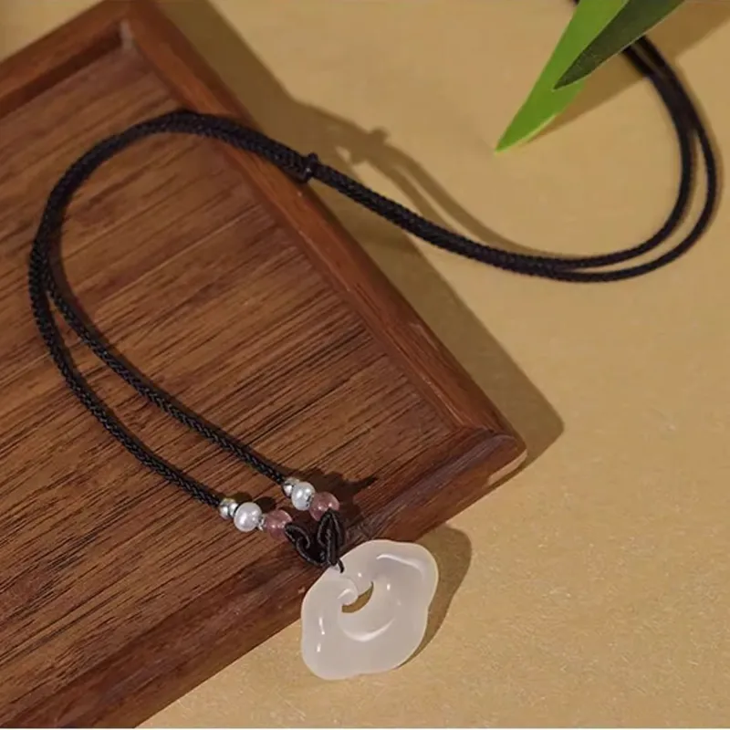 Qing Yi Chalcedony Jade Necklaces Unisex-1