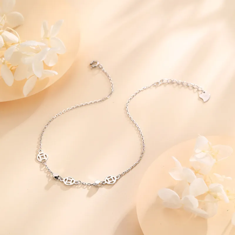 Qing Yi 925 Sterling Silver Anklets Women's-1