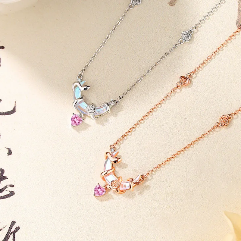 Qing Yi 925 Sterling Silver Necklaces Women's-3