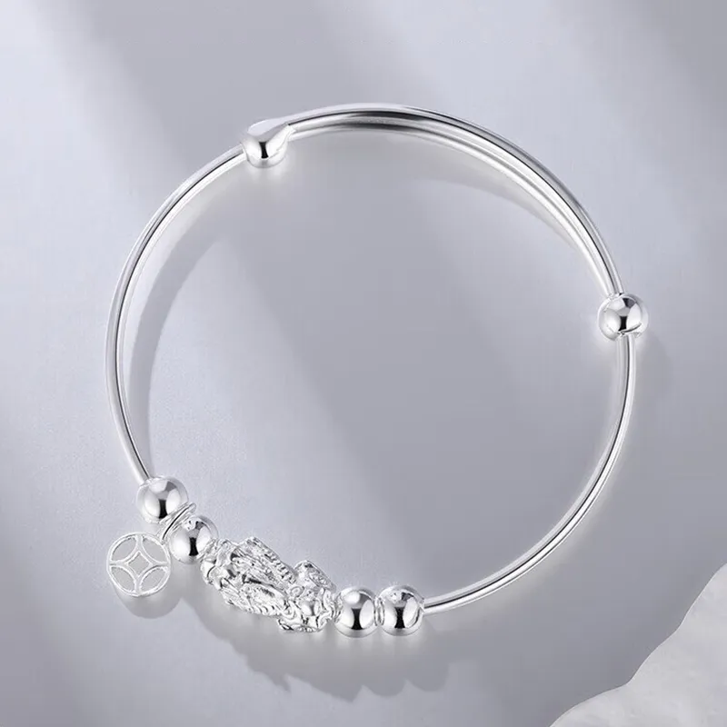 Qing Yi 999 Fine Silver Bangles Unisex-3