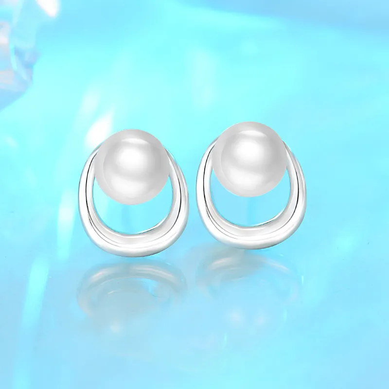 Qing Yi Freshwater Pearl Stud Earrings Unisex-5