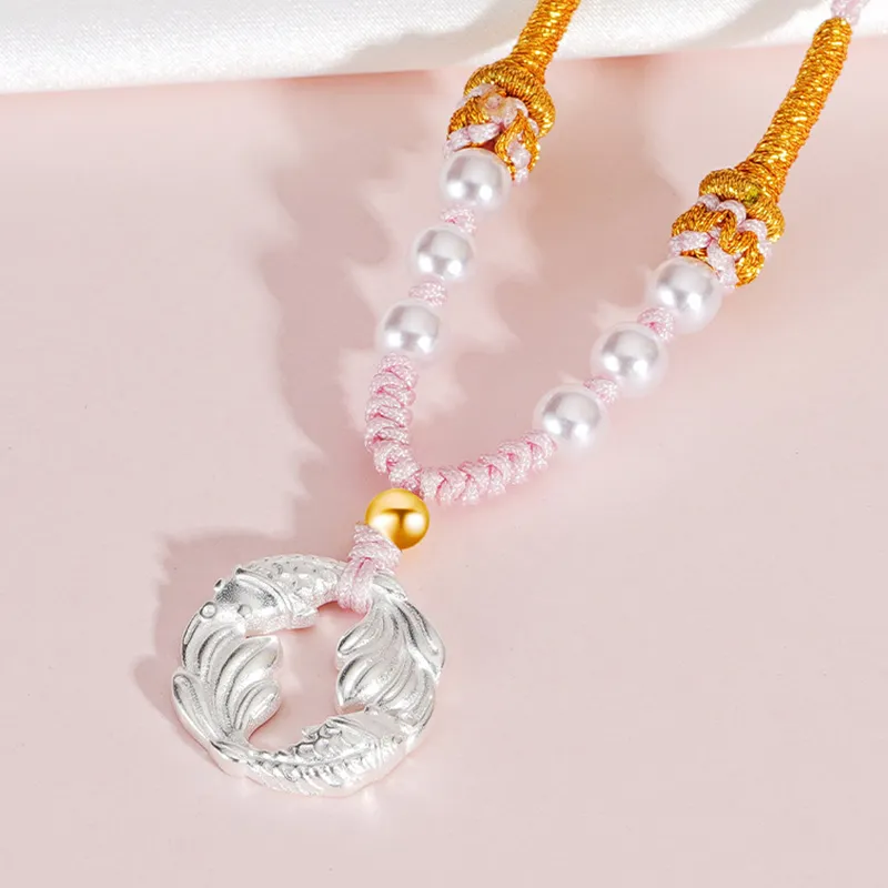 Qing Yi 925 Sterling Silver Necklaces Unisex-1