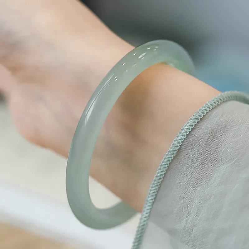 Qing Yi Chalcedony Bangles Unisex-2