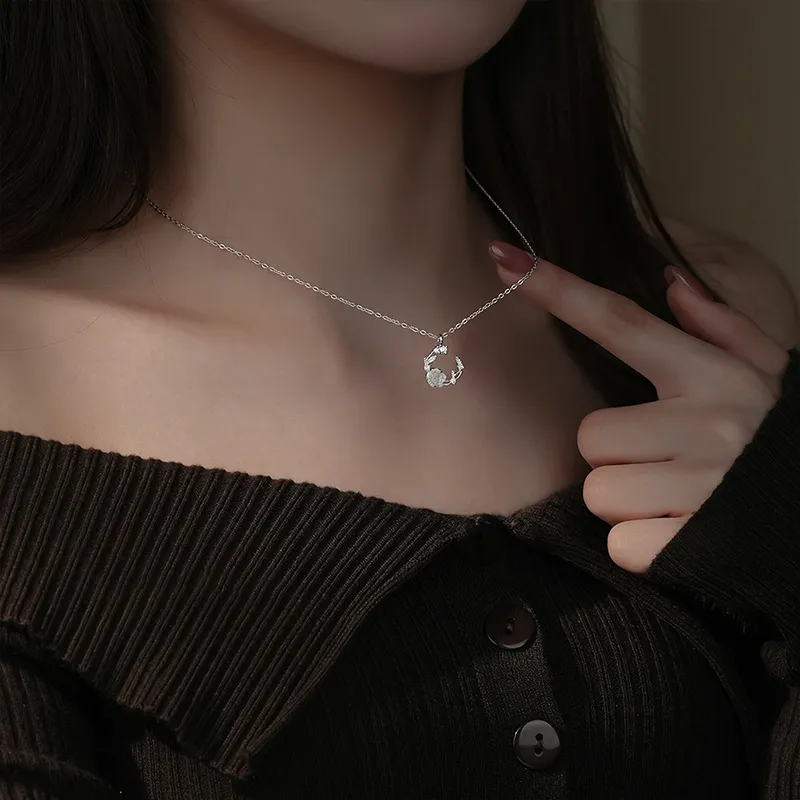 Qing Yi 925 Sterling Silver Necklaces Unisex-2