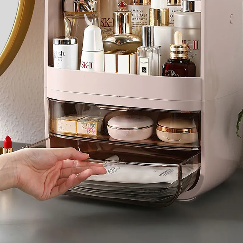 LMLTOP Transparent Flap Storage Rack Make up Tools 1 Pc-8