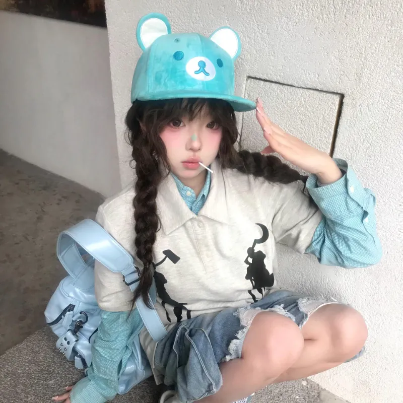SLEEPYWALK Cotton Baseball Caps Unisex-1