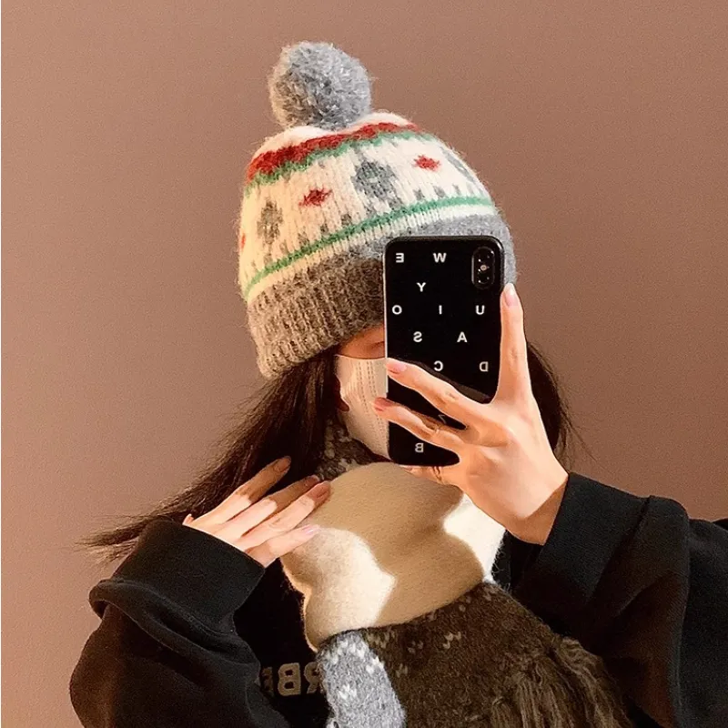 SLEEPYWALK Polyester Beanies Unisex-2
