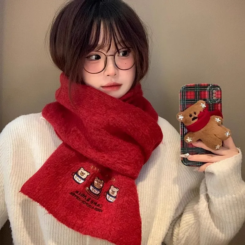 SLEEPYWALK Acrylic Knit Scarves Women's-8
