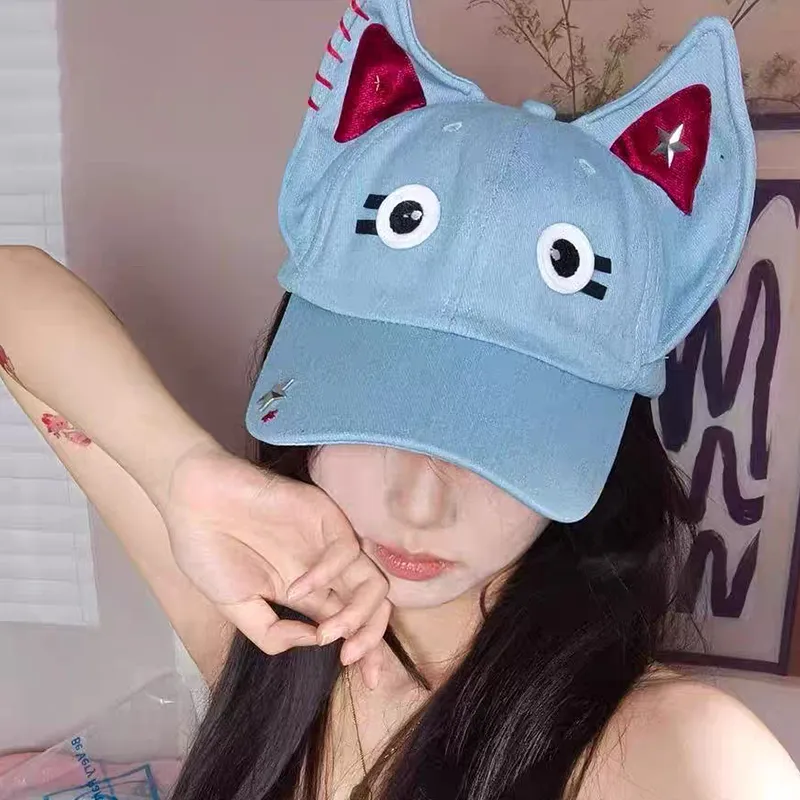 SLEEPYWALK Denim Baseball Caps Unisex-2