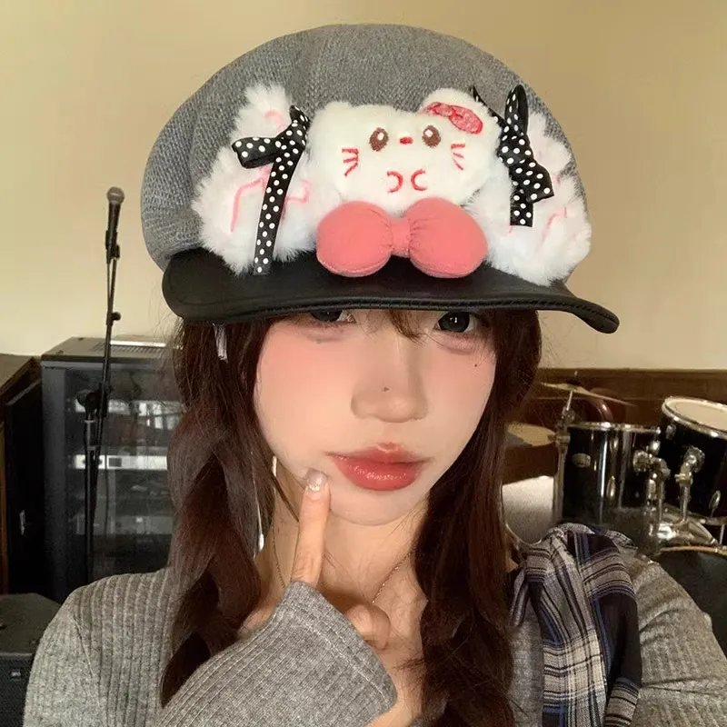 SLEEPYWALK Polyester Berets Unisex-3