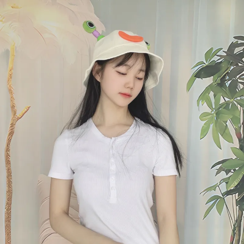 SLEEPYWALK Cotton Bucket Hats Unisex-1