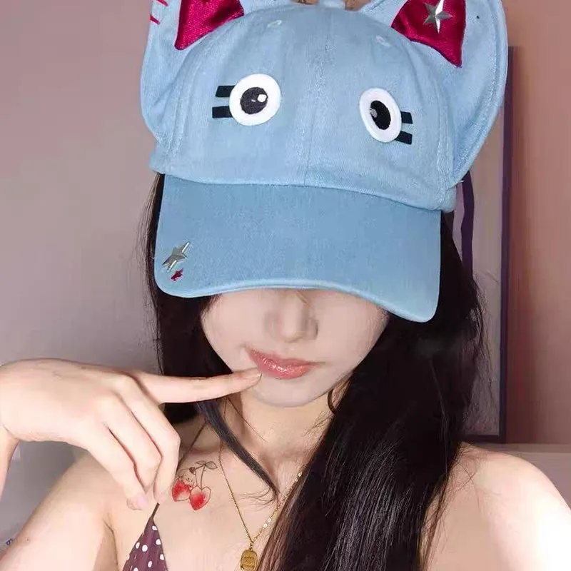 SLEEPYWALK Denim Baseball Caps Unisex-1