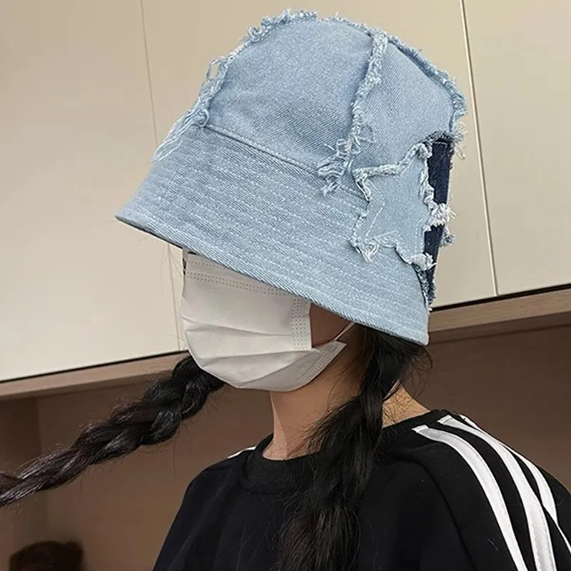 SLEEPYWALK Denim Bucket Hats Unisex-1