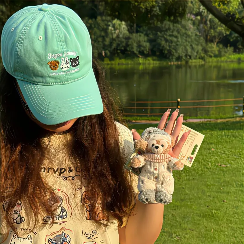 SLEEPYWALK Washed Cotton Baseball Caps Women's-1