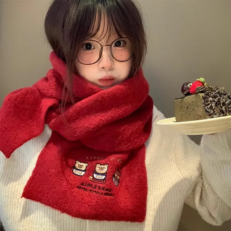 SLEEPYWALK Acrylic Knit Scarves Women's-9