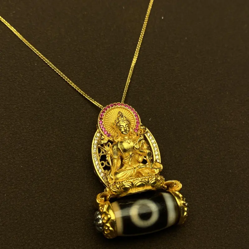 Jade Linmen Agate Necklaces Unisex-1