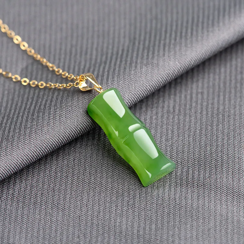 Jade Linmen 18k Gold And Tian Jade Pendants Unisex Jasper-2