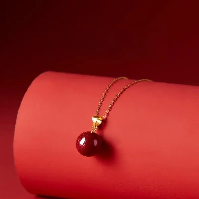 Jade Linmen Cinnabar Jade Necklaces Women's-1