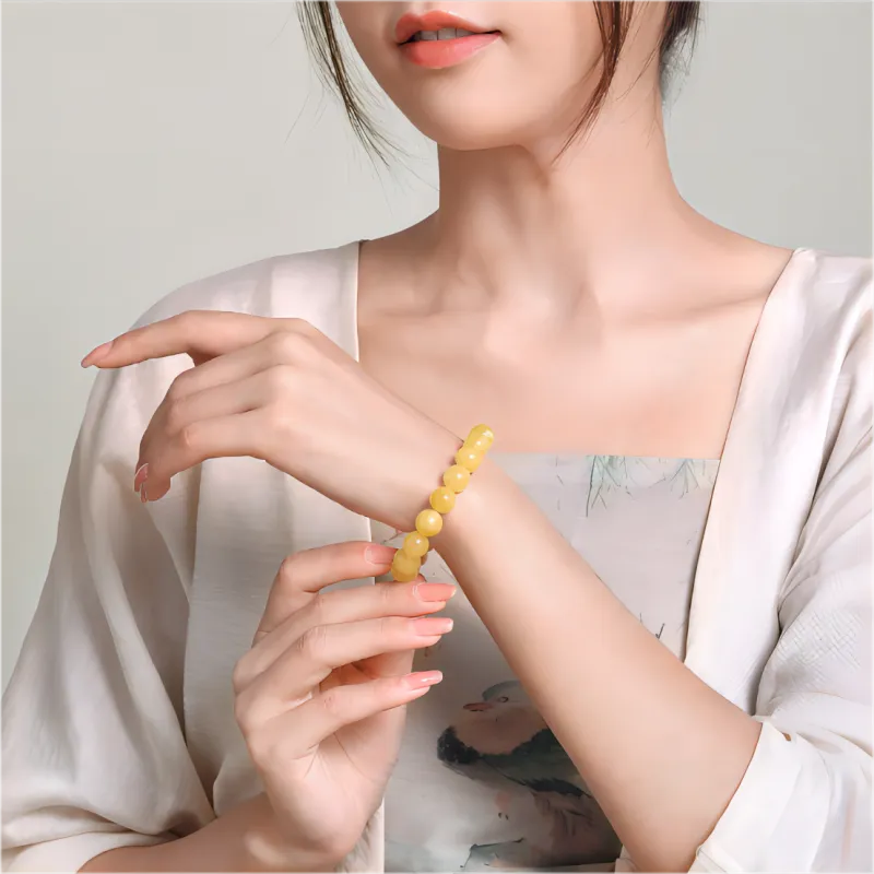 Jade Linmen Beeswax Fine Jade Bracelets Unisex-1