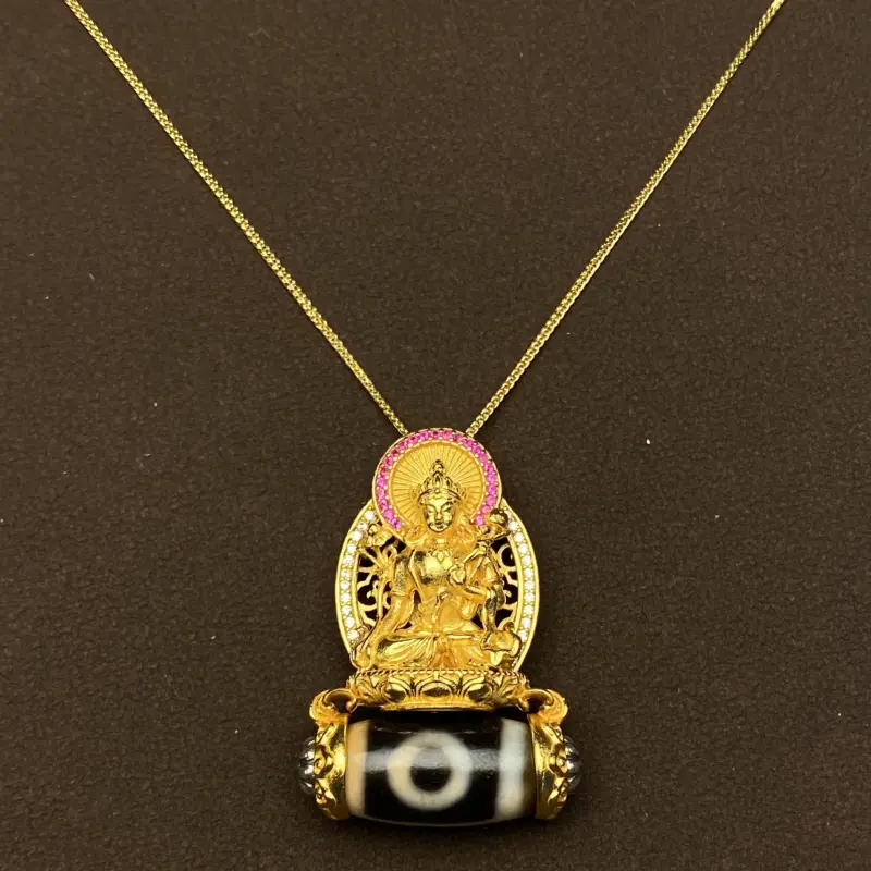 Jade Linmen Agate Necklaces Unisex-3