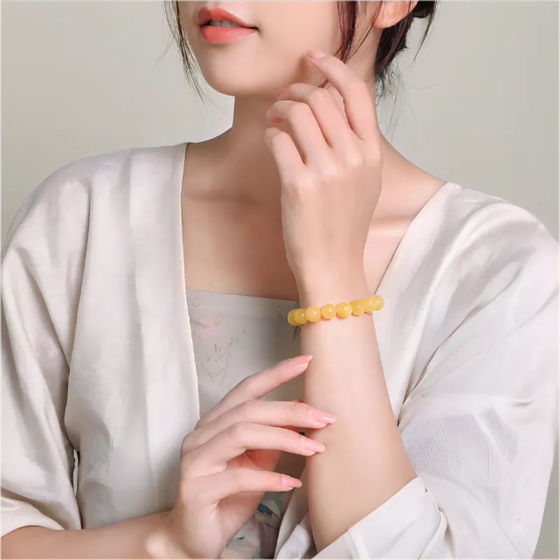 Jade Linmen Beeswax Fine Jade Bracelets Unisex-2