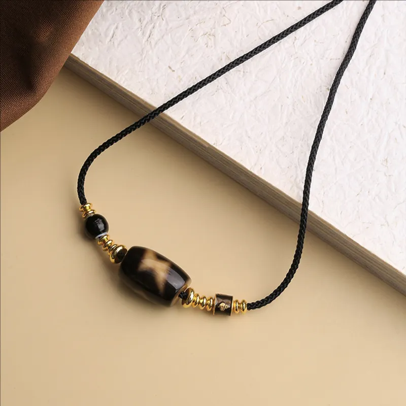 Jade Linmen Agate Jade Necklaces Unisex-3