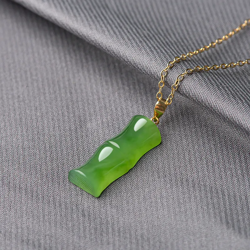 Jade Linmen 18k Gold And Tian Jade Pendants Unisex Jasper-5
