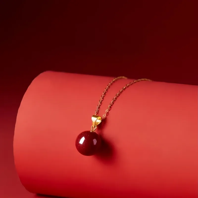 Jade Linmen Cinnabar Jade Necklaces Women's-16