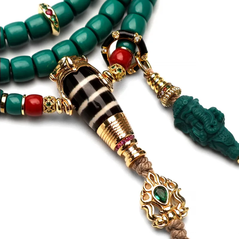 Jade Linmen Colored Glaze Jade Beaded Bracelet Unisex-2