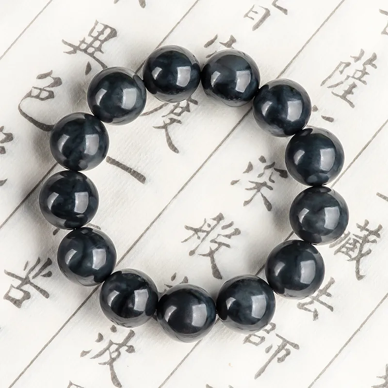 Jade Linmen Hetian Jade Bracelets Unisex Black Jade-3